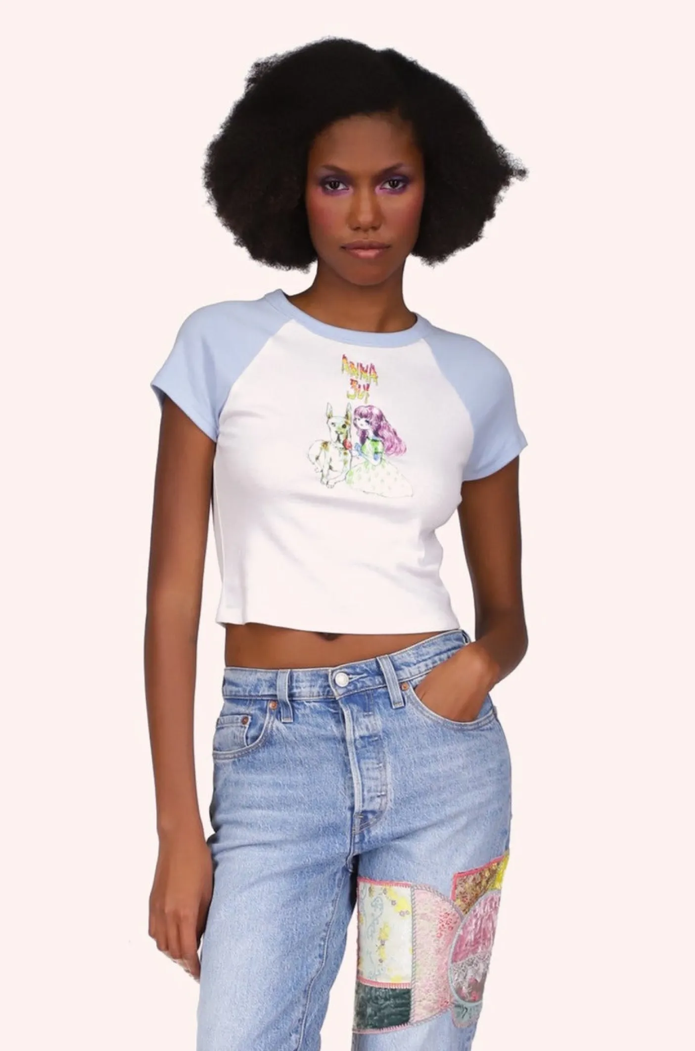 Micro Ribbed Raglan Baby Tee