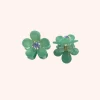 Mini Daisy Claw Clip Pair Teal