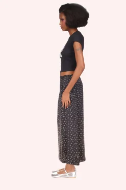 Mini Rosebud Satin Skirt