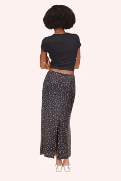 Mini Rosebud Satin Skirt