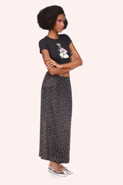 Mini Rosebud Satin Skirt