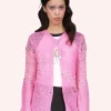 Mohair Tape Yarn Knit Cardigan