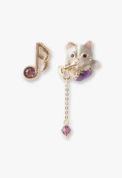 Musical Cat Mismatch Earrings