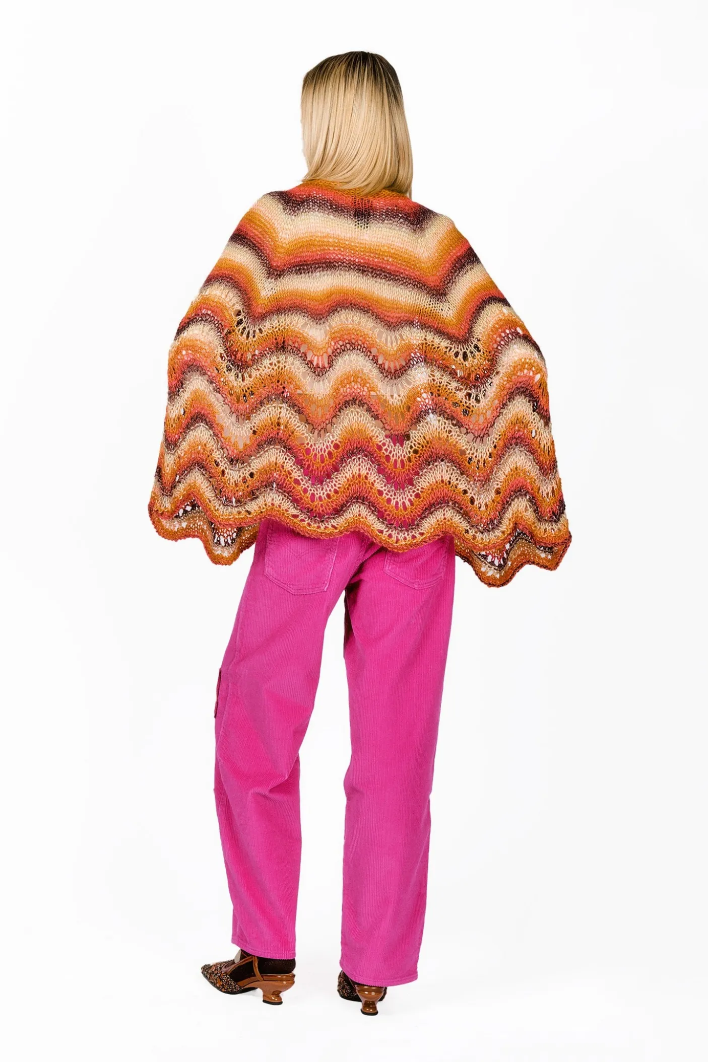 Ombre Hand Crochet Cape