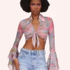 ONLINE EXCLUSIVE: Arabesque Chiffon Tie Top