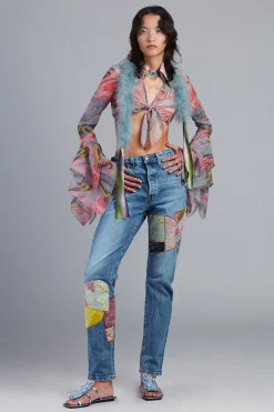 ONLINE EXCLUSIVE: Arabesque Chiffon Tie Top