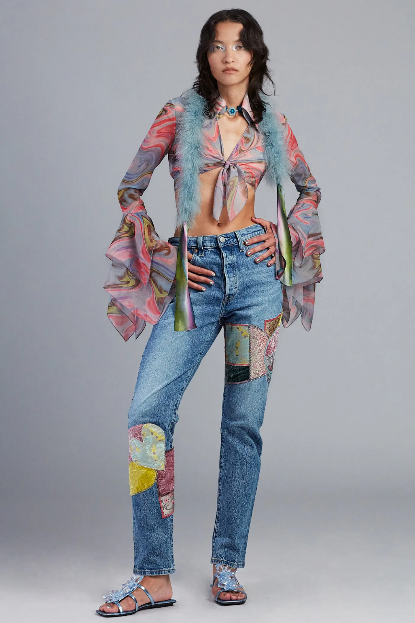 ONLINE EXCLUSIVE: Arabesque Chiffon Tie Top
