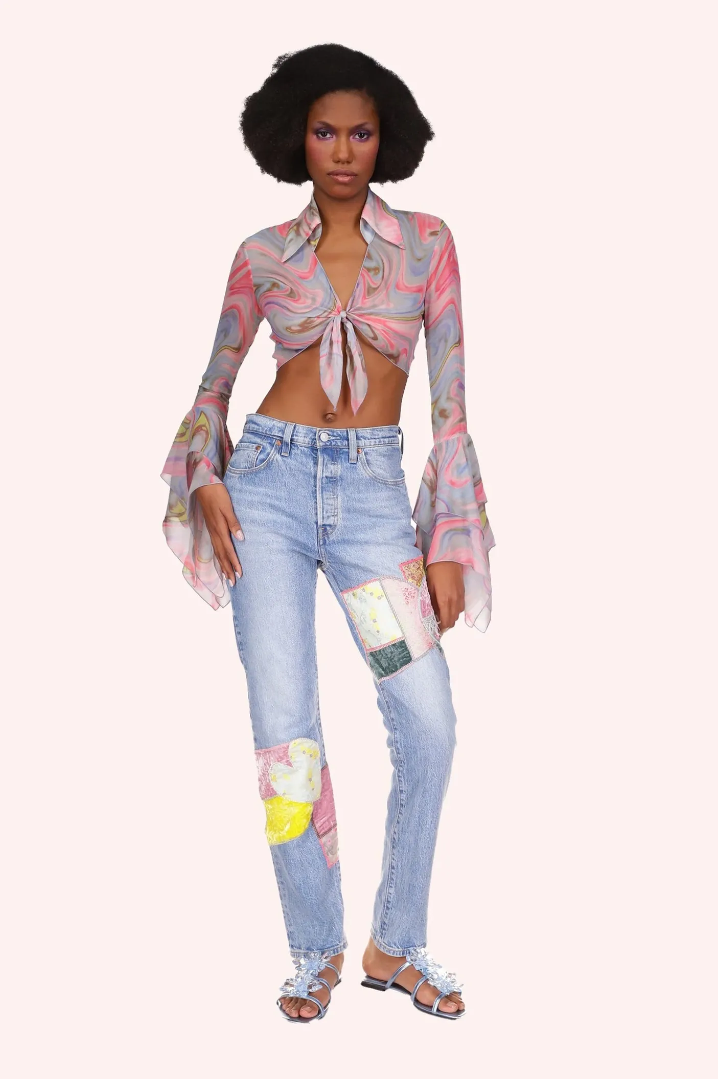 ONLINE EXCLUSIVE: Arabesque Chiffon Tie Top
