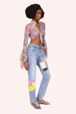 ONLINE EXCLUSIVE: Arabesque Chiffon Tie Top