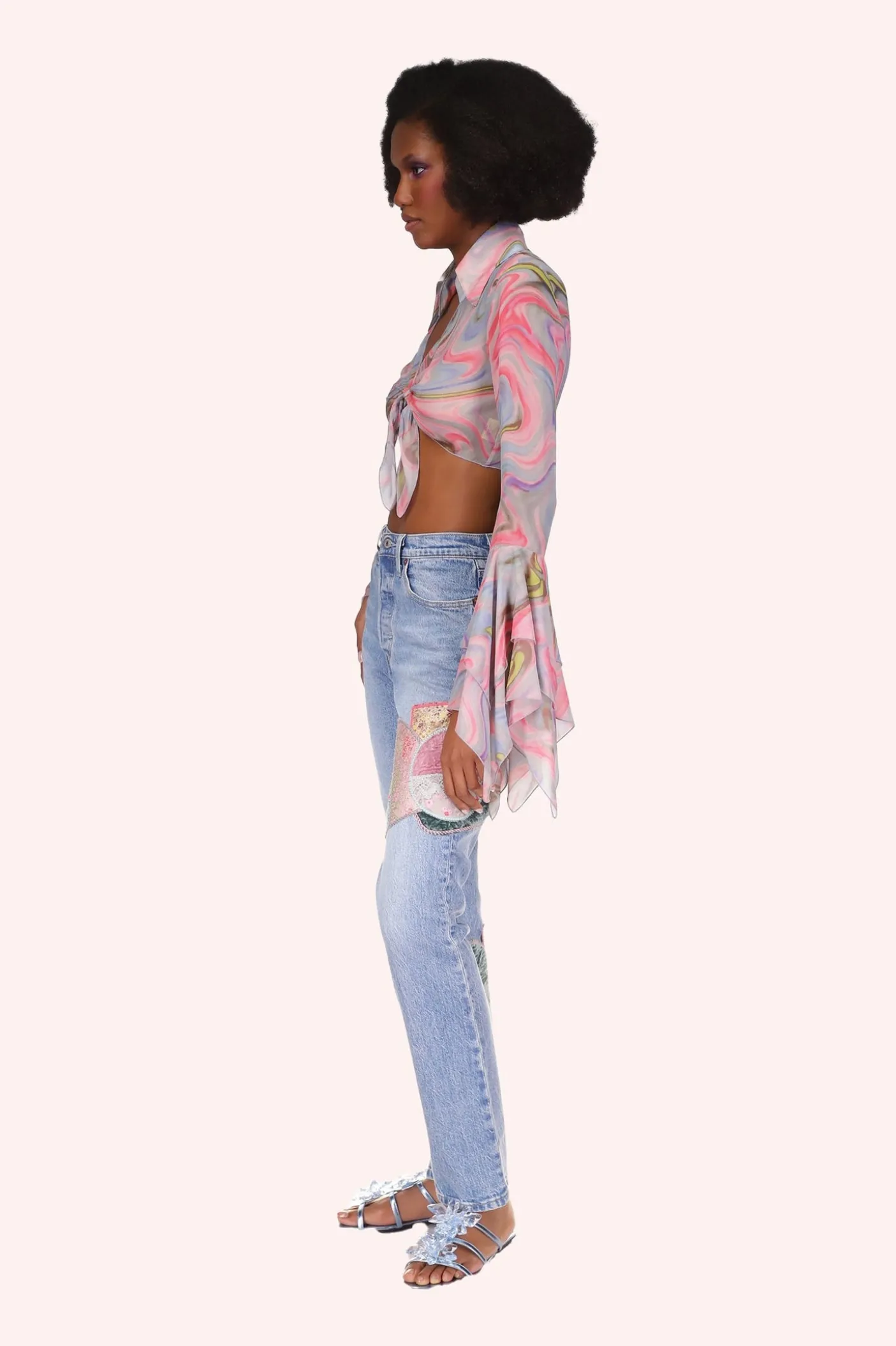 ONLINE EXCLUSIVE: Arabesque Chiffon Tie Top
