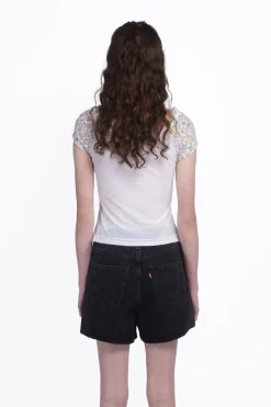 Pansy Stretch Lace Short Sleeve Top