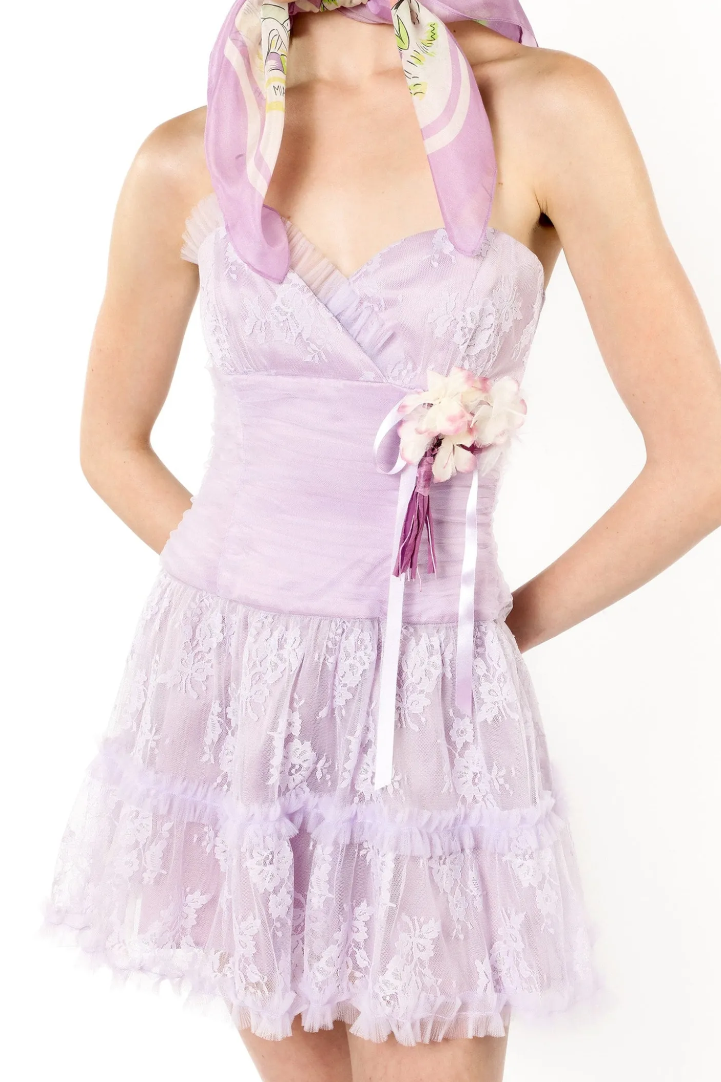 Party Girl Strapless Tulle and Lace Dress