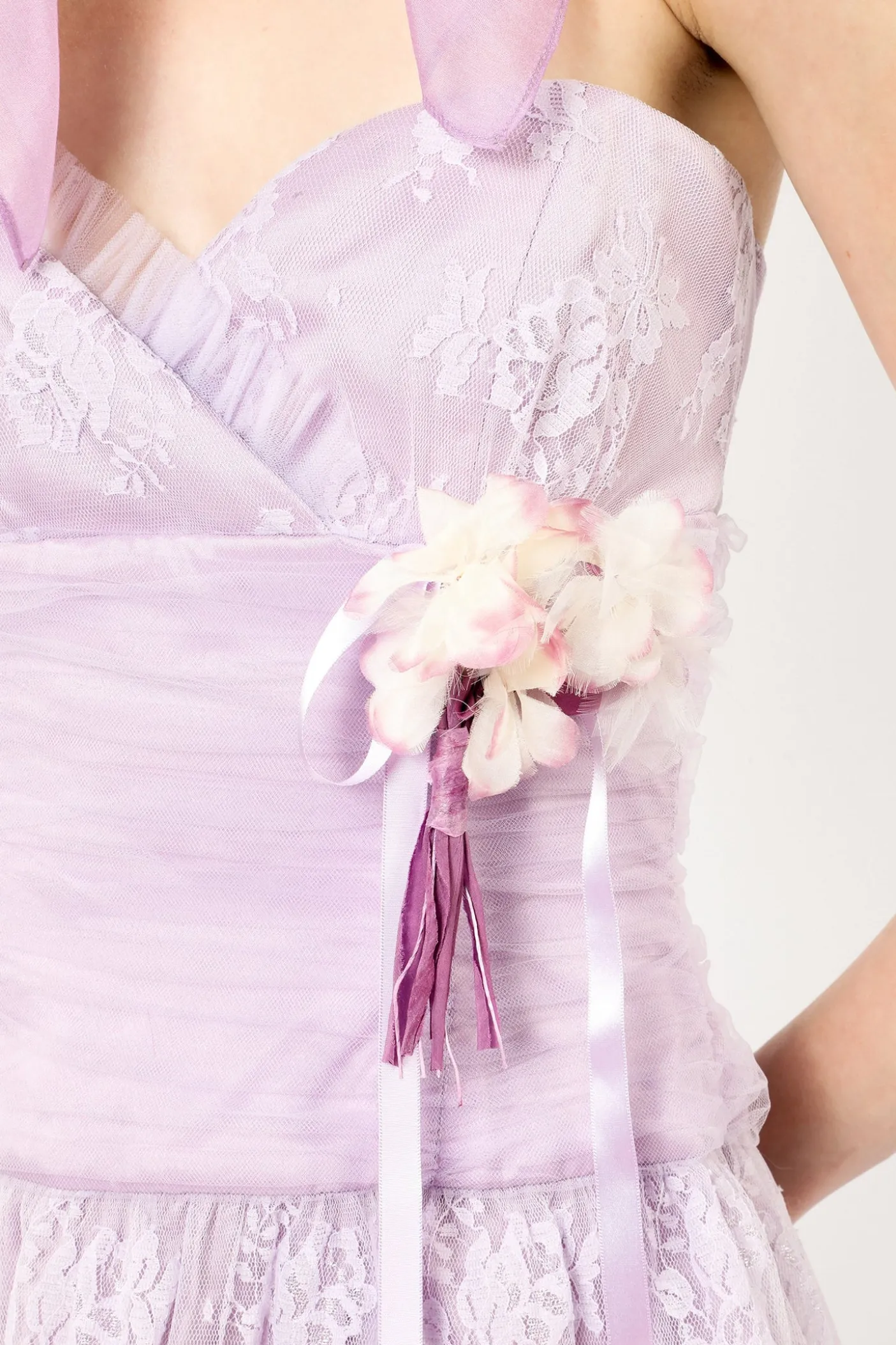 Party Girl Strapless Tulle and Lace Dress