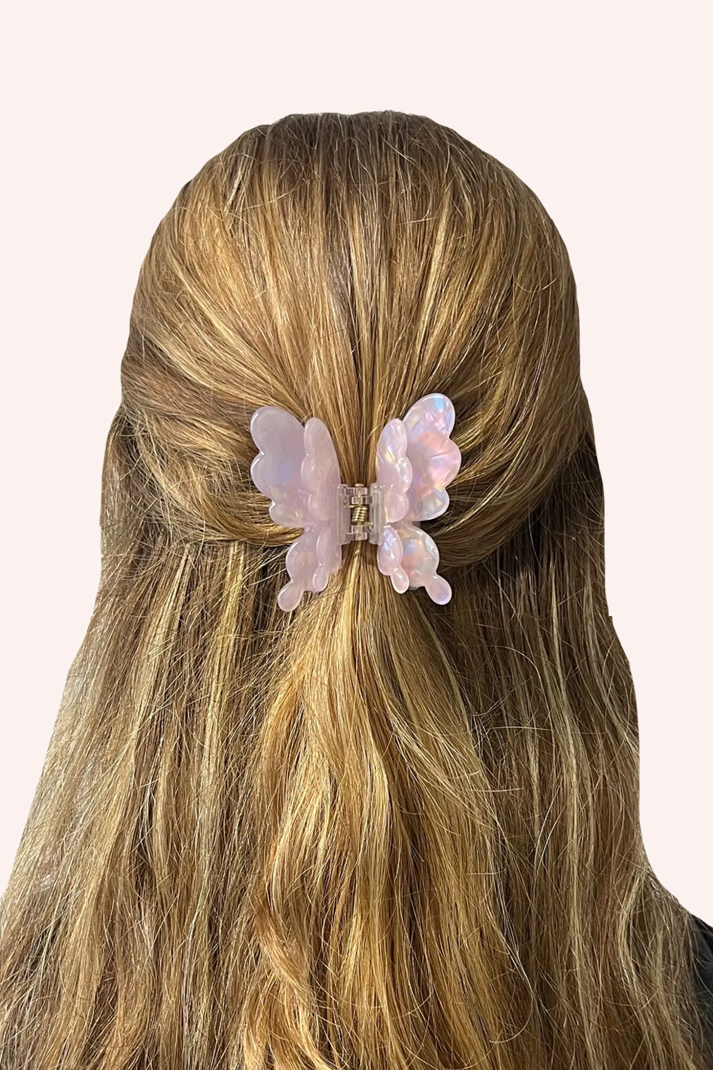 Pastel Iridescent Butterfly Jaw Clip Lilac