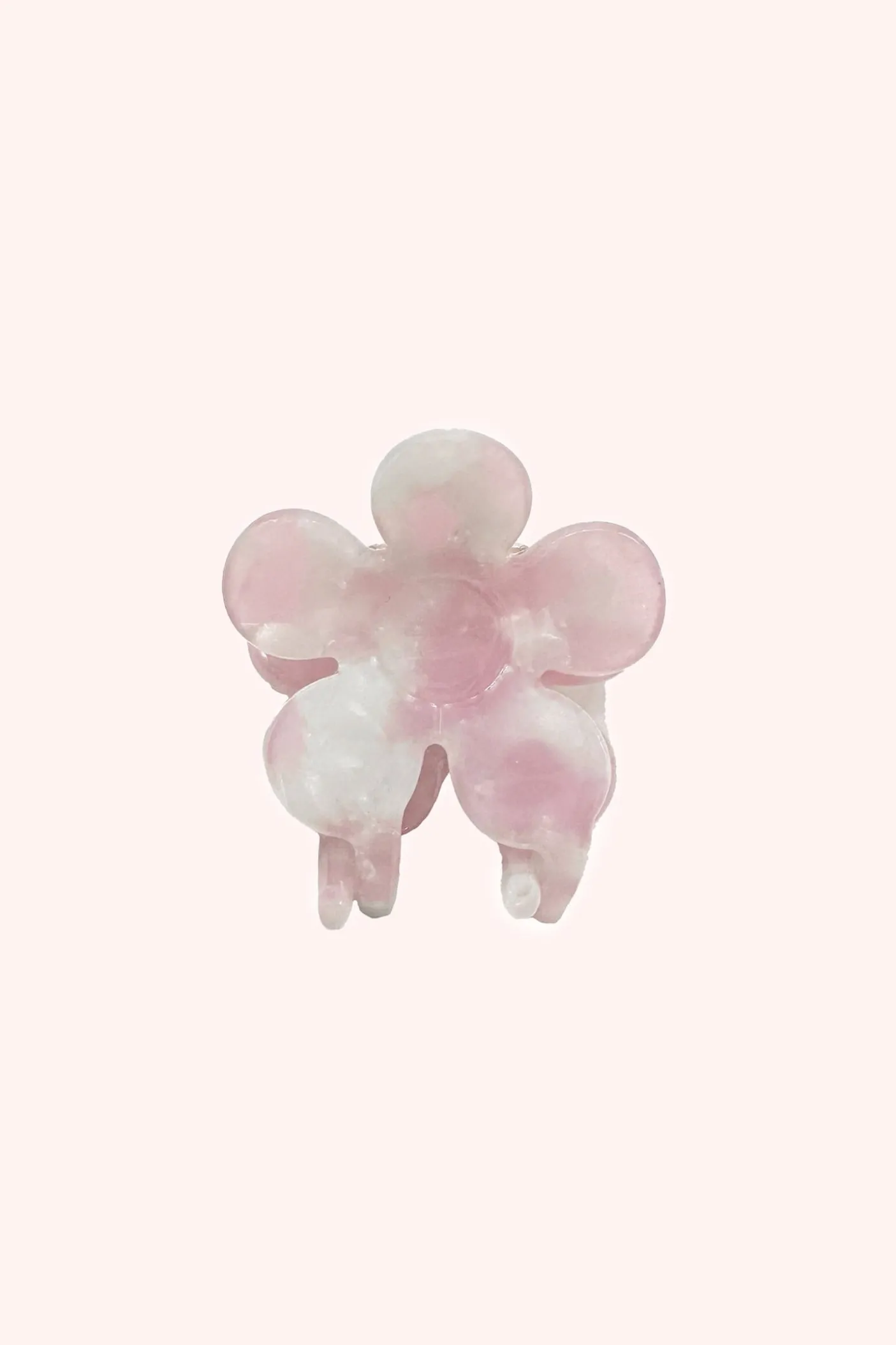 Petite Forget Me Not Flower Clip Rose Quartz
