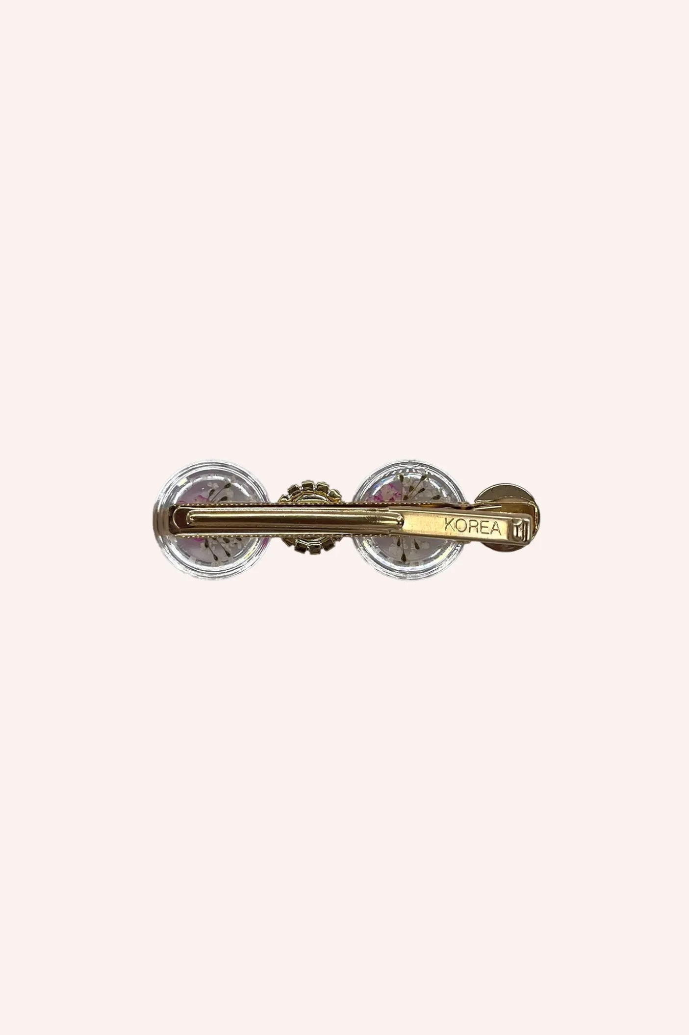 Pink Flower and Pearls Clamp Clip