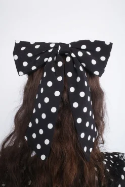 Polka Dot Bow Hair Clip