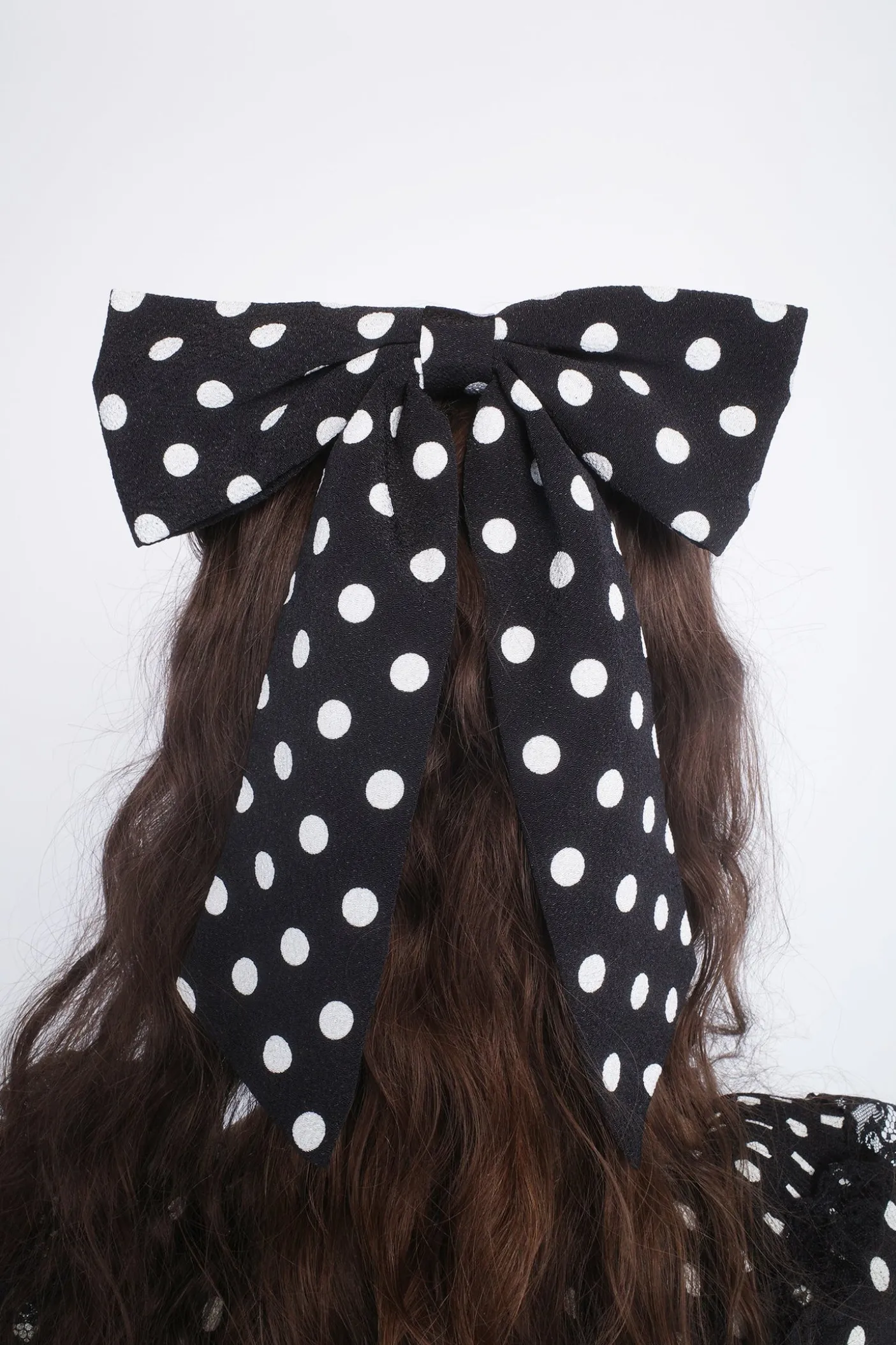 Polka Dot Bow Hair Clip