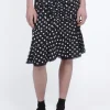 Polka Dot Ruched Skirt
