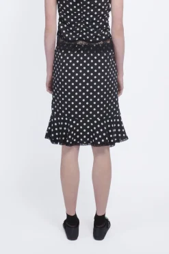 Polka Dot Ruched Skirt