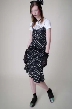 Polka Dot Ruched Skirt