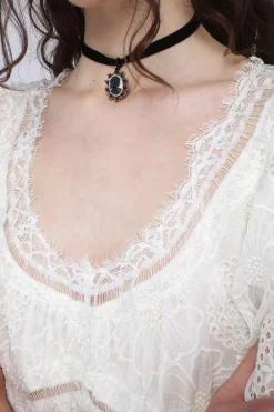 Poppy Embroidered Chiffon Dress
