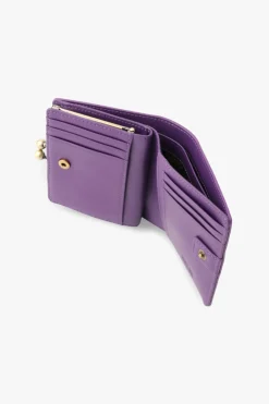 Purple Retro Button Small Wallet