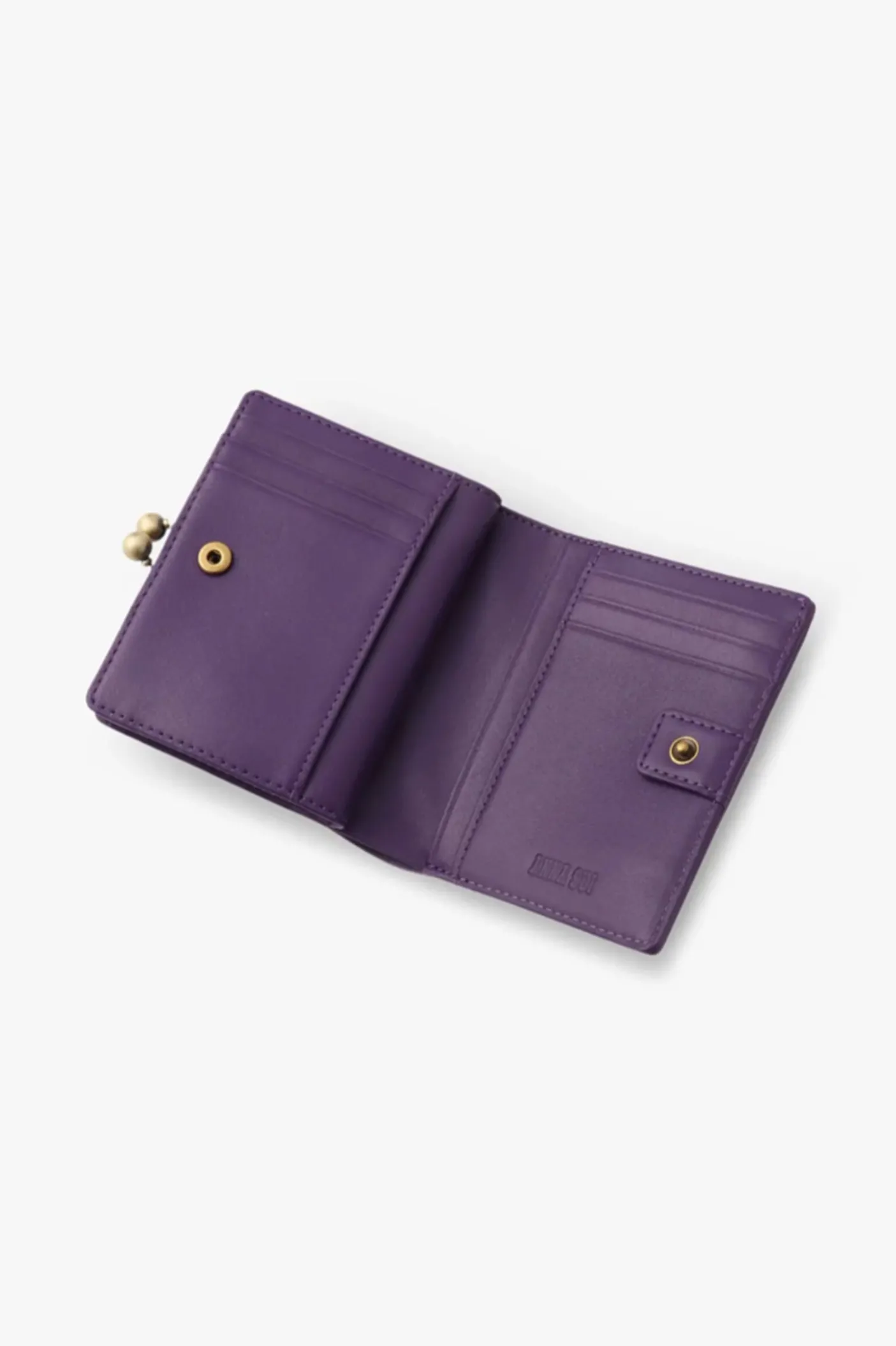 Purple Retro Button Small Wallet