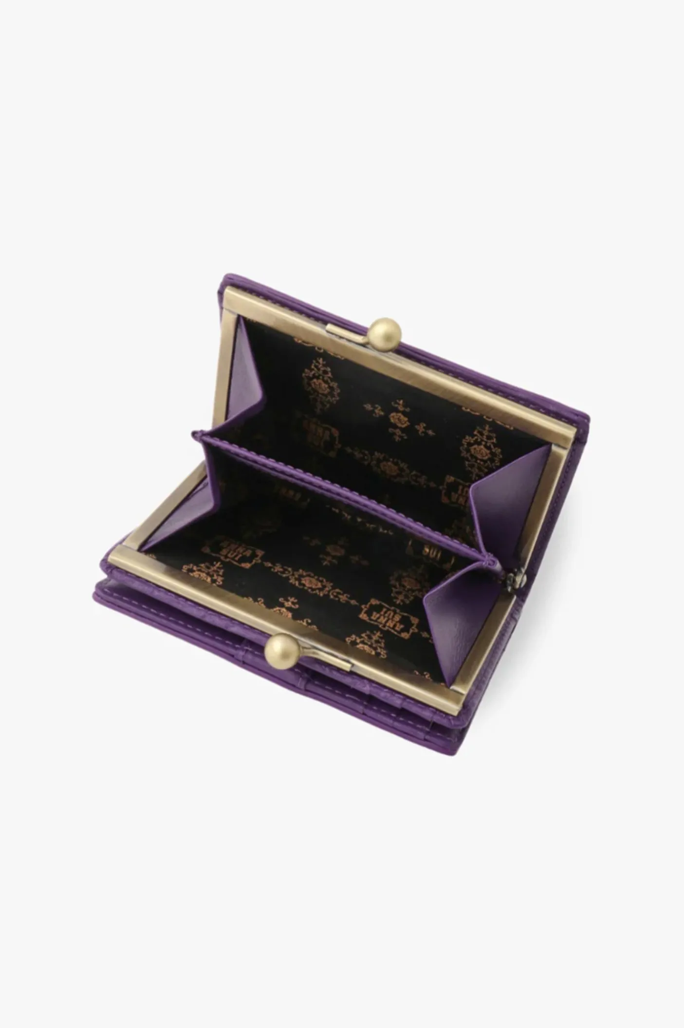 Purple Retro Button Small Wallet