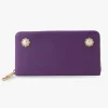 Purple Retro Button Wallet