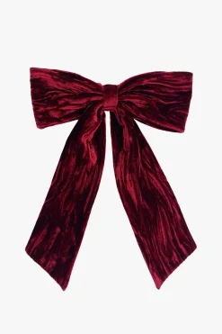 Red Velvet Bow Hair Clip
