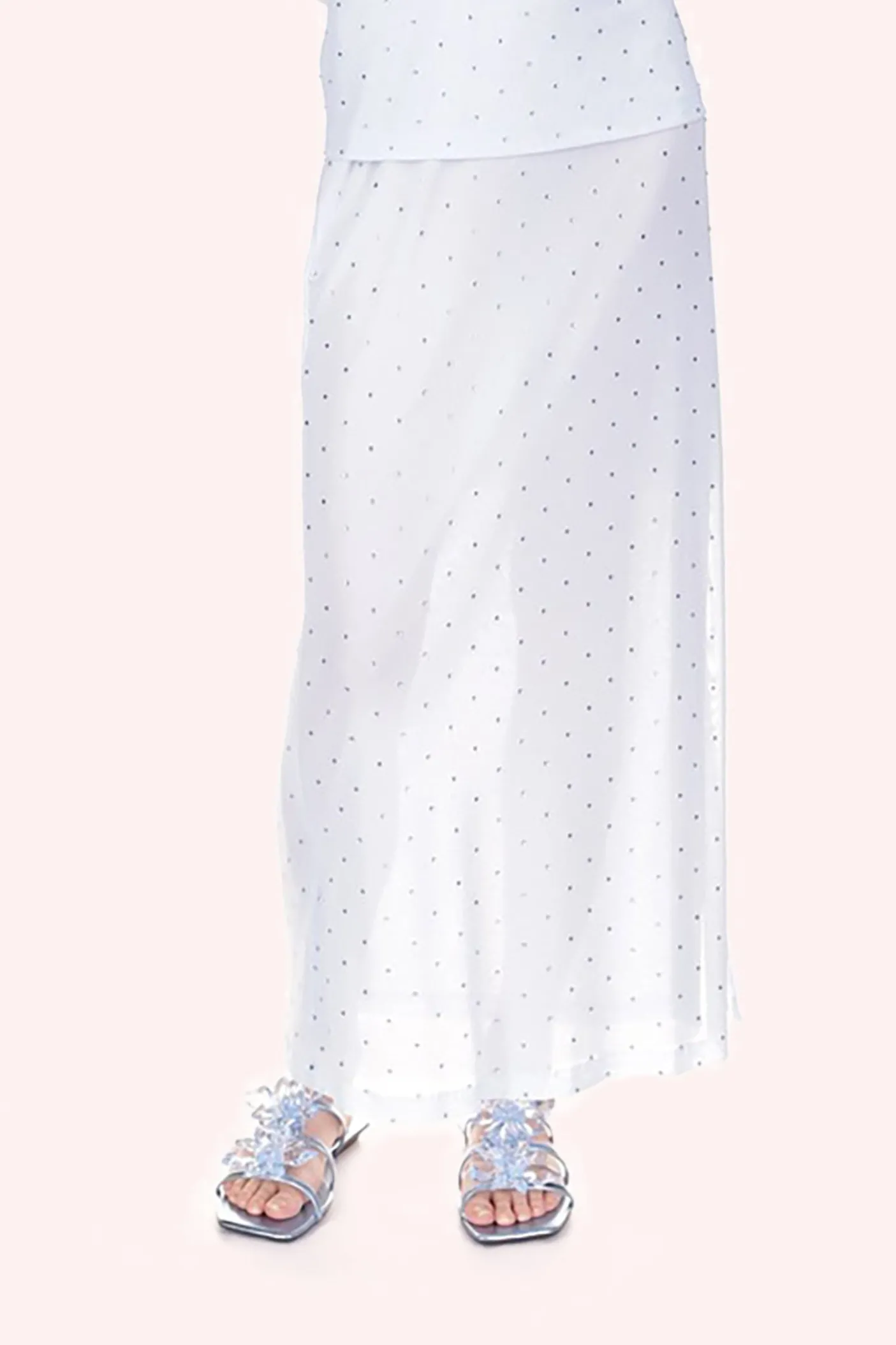 Rhinestone Mesh Skirt