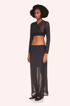 Rhinestone Mesh Skirt
