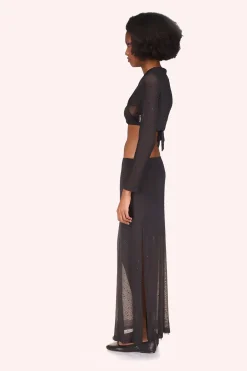 Rhinestone Mesh Skirt