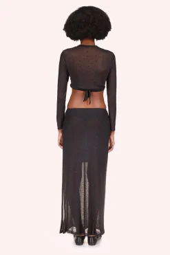 Rhinestone Mesh Skirt