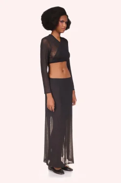 Rhinestone Mesh Skirt