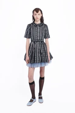 Ribbon Roses Belted Mini Dress