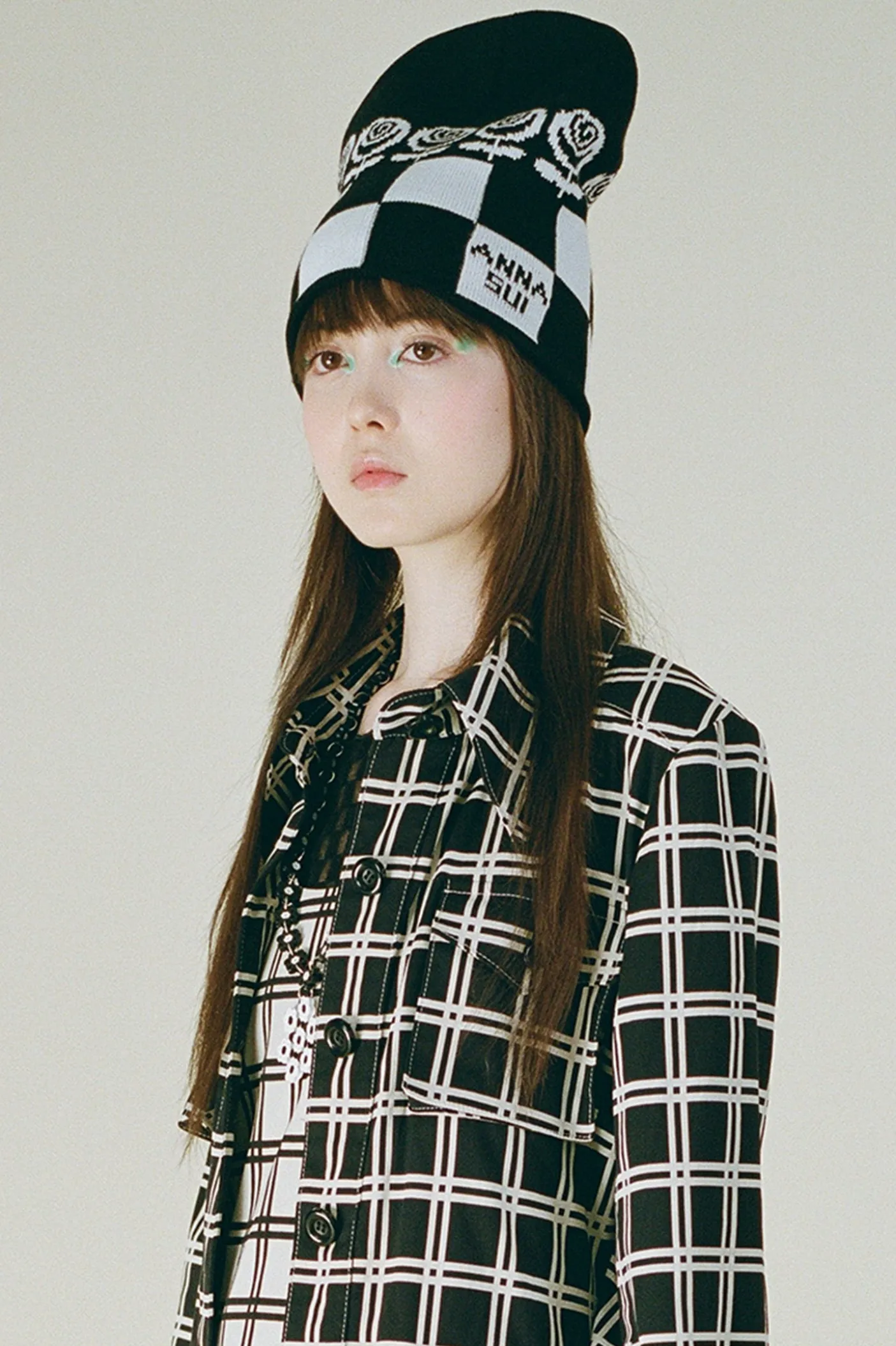 Rose Checker Beanie