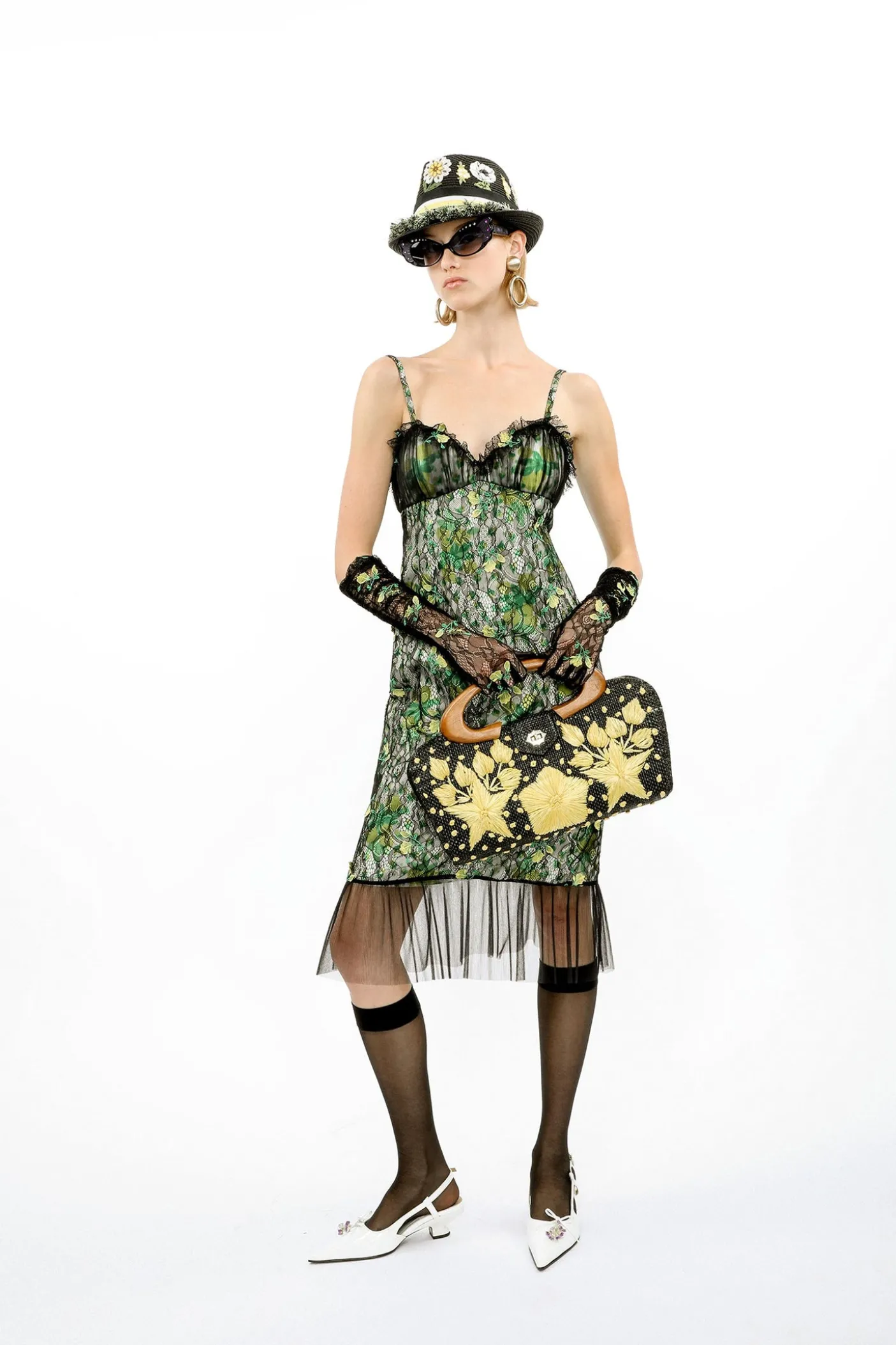 Rosebuds Lace Combo Slip Dress