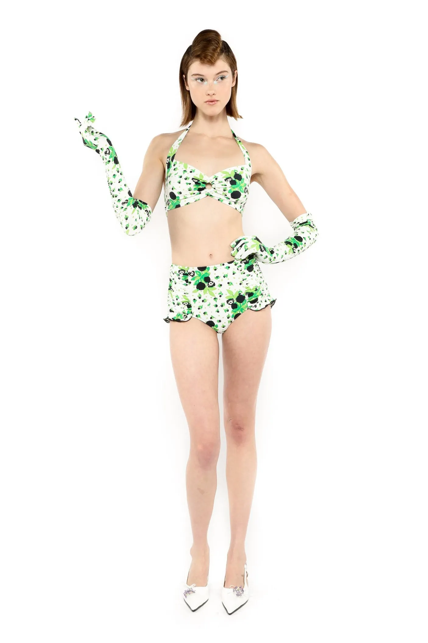 Rosebuds Swim Ruched Gloves