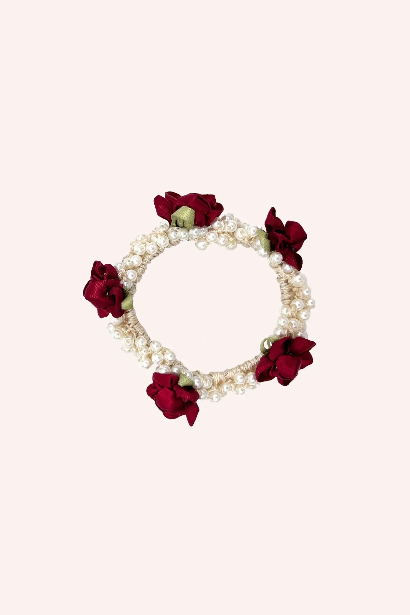 Roses and Pearls Scrunchie