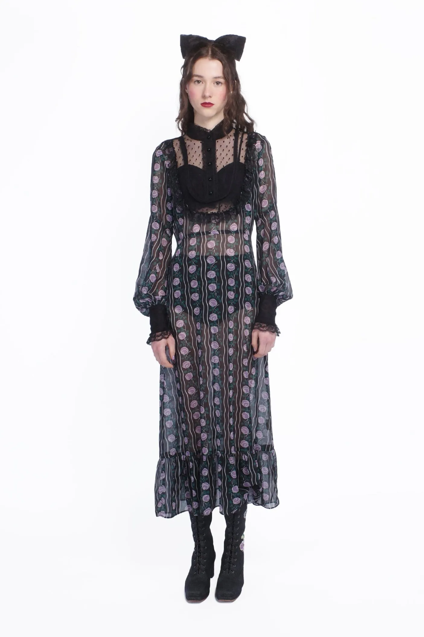 Rosetti Chiffon Victorian Bib Dress