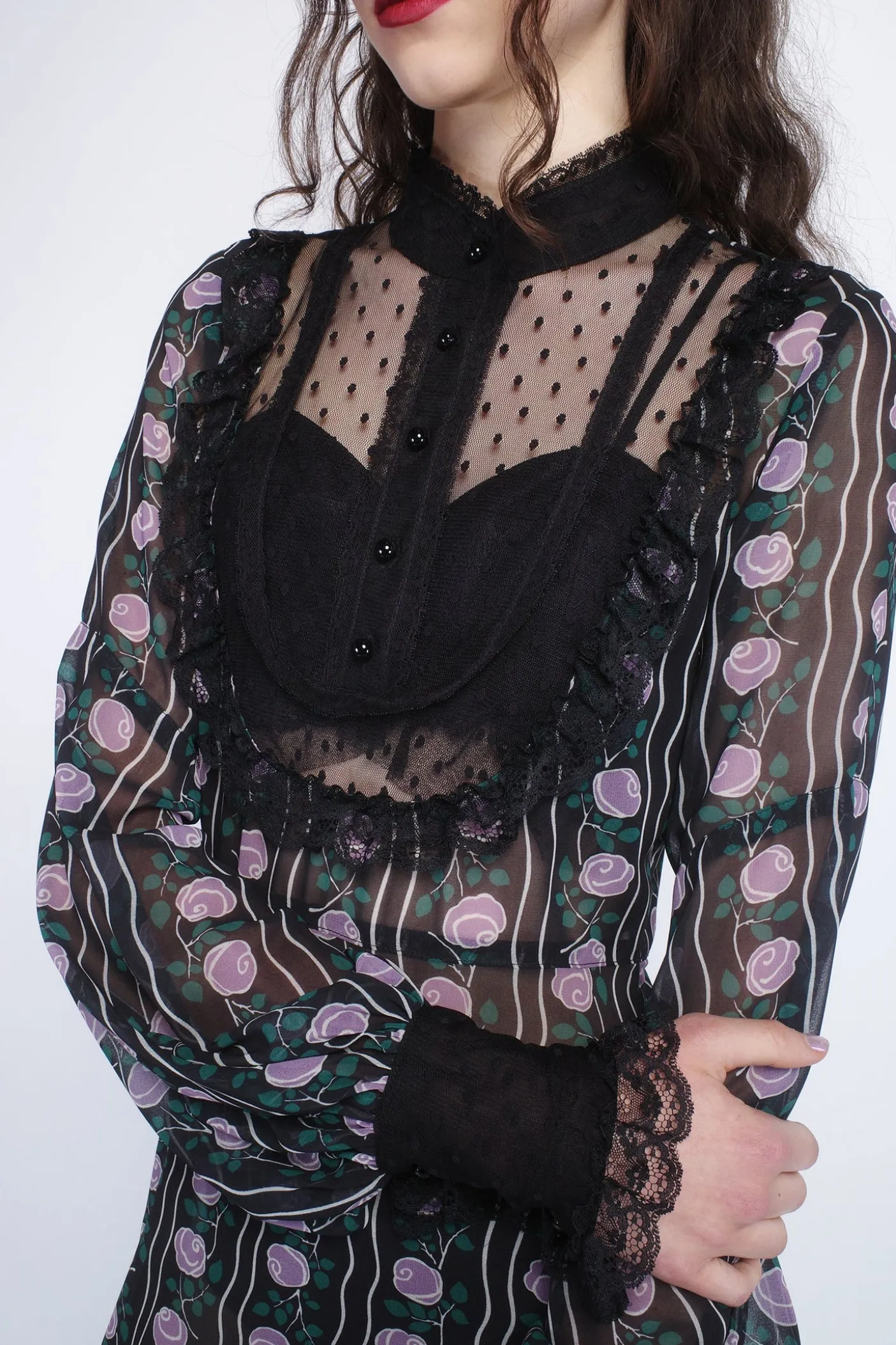Rosetti Chiffon Victorian Bib Dress