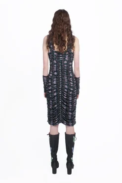 Rosetti Mesh Ruched Tie Dress