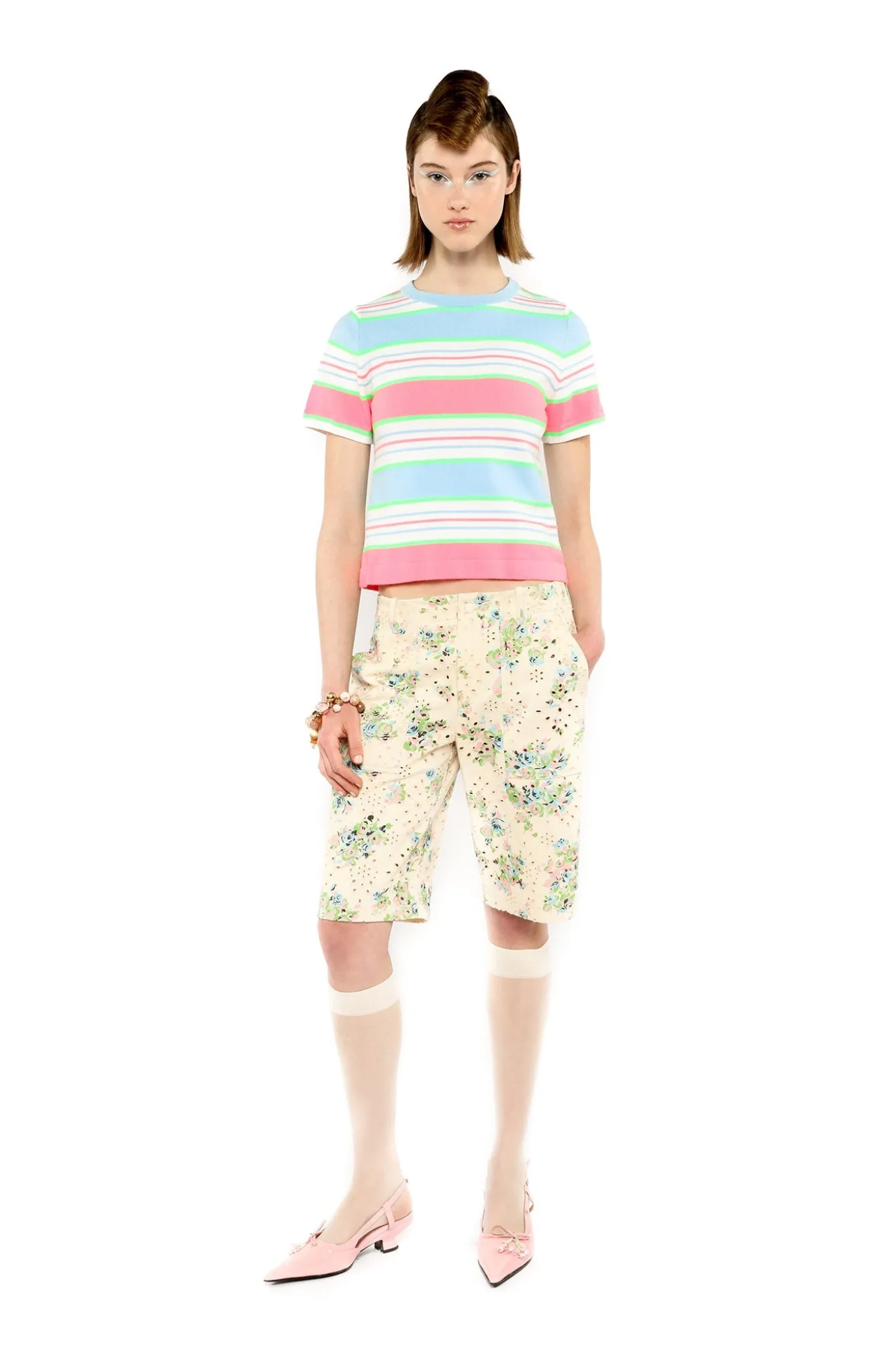 Rosies Posies Eyelet Bermuda Shorts