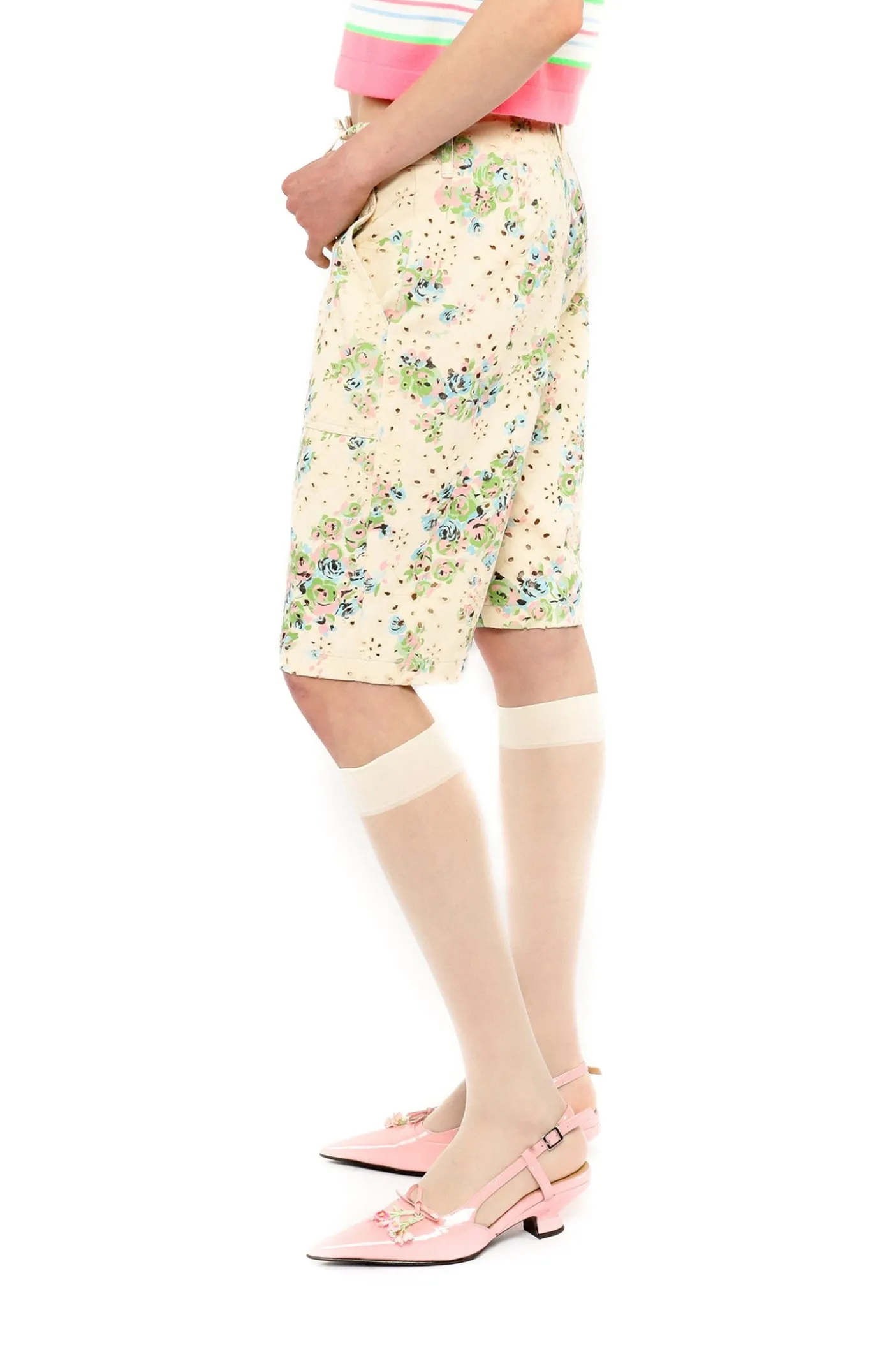 Rosies Posies Eyelet Bermuda Shorts