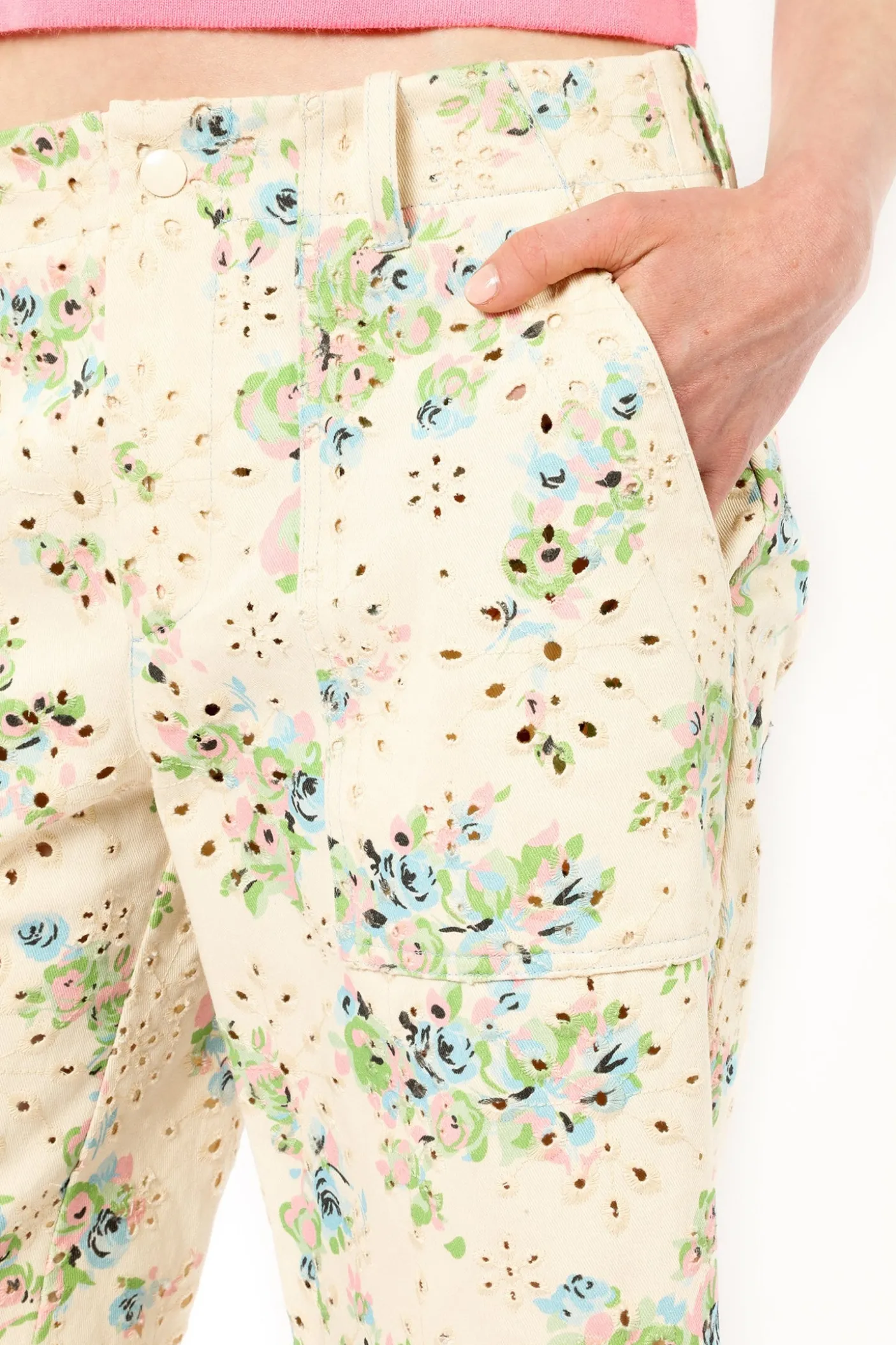 Rosies Posies Eyelet Bermuda Shorts