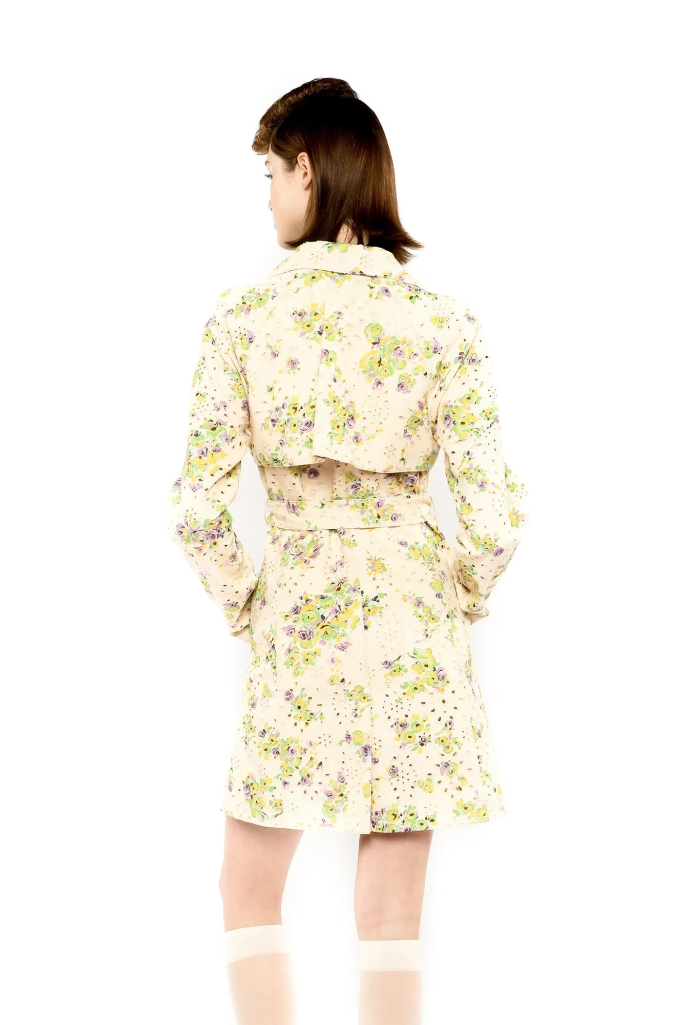 Rosies Posies Eyelet Trench Coat