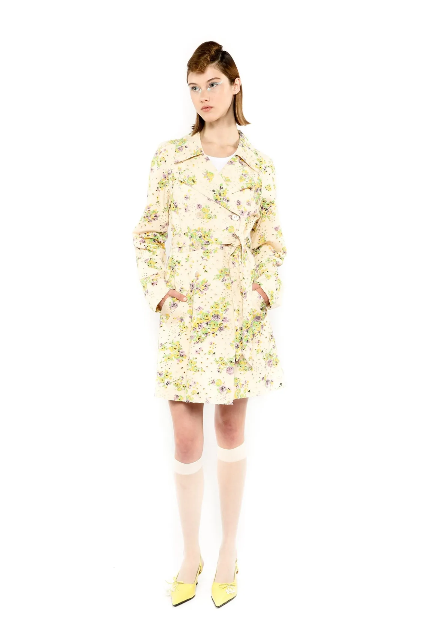 Rosies Posies Eyelet Trench Coat