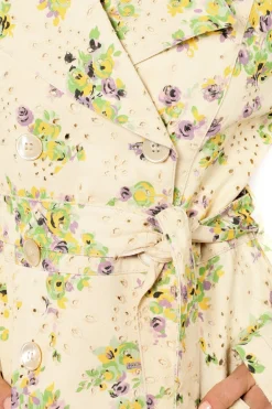 Rosies Posies Eyelet Trench Coat